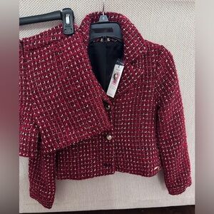 Girl tweed short suit